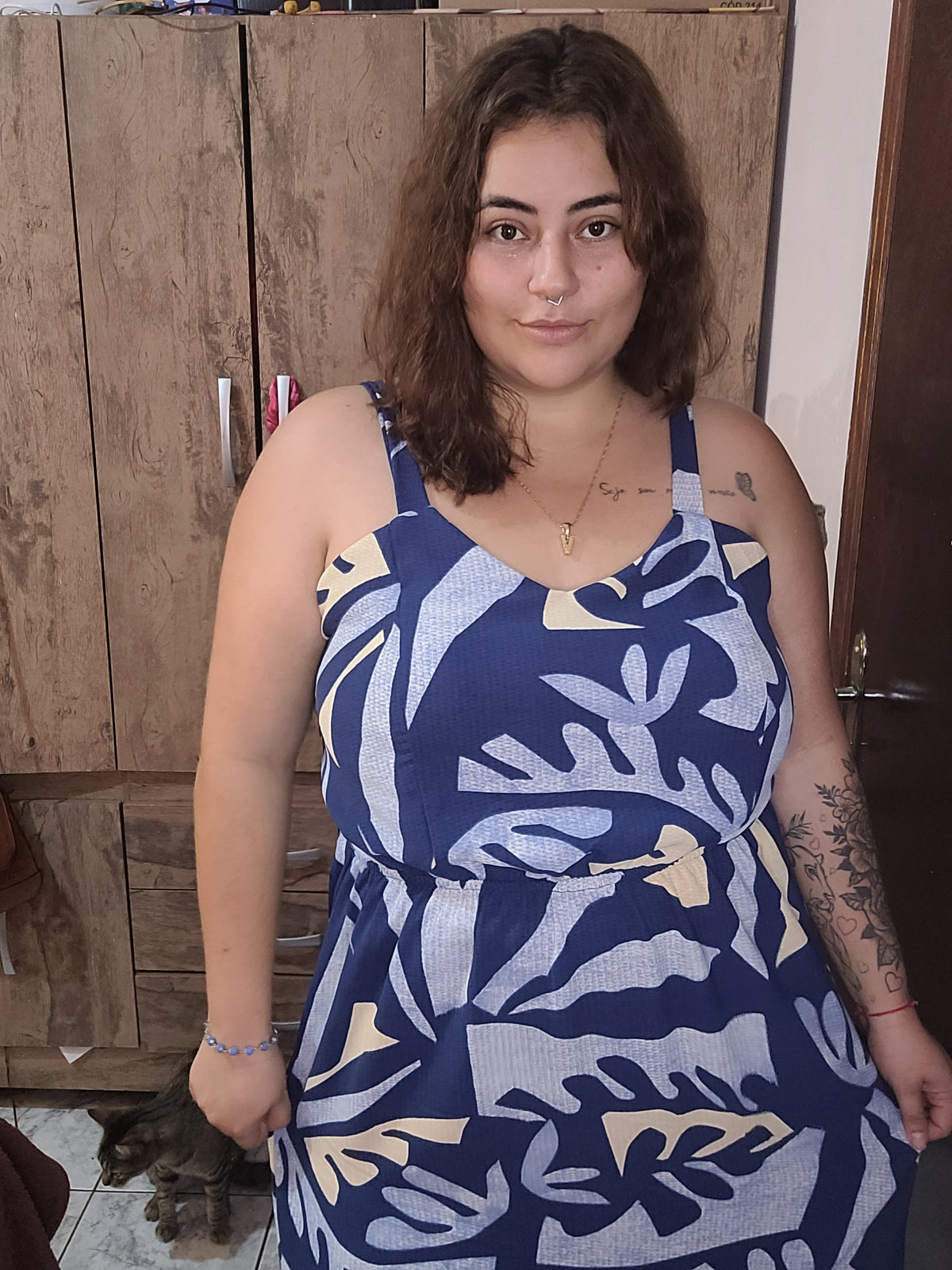 Vestido plus size longo estampado 🌸