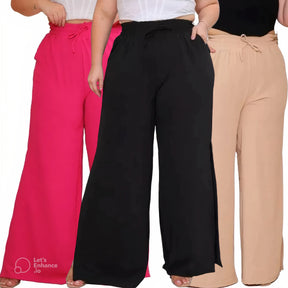 Calça Pantalona Plus Amarração Elegance