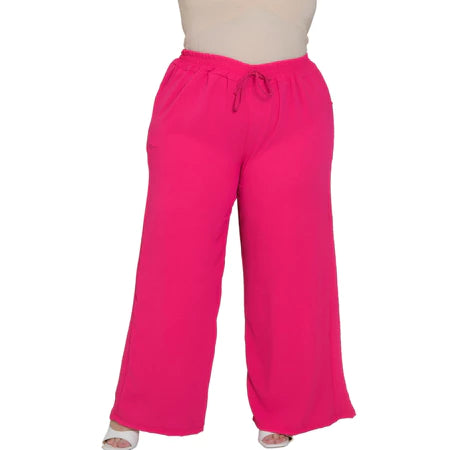 Calça Pantalona Plus Amarração Elegance